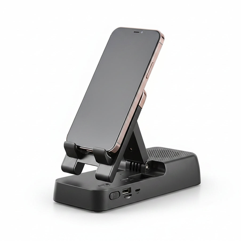 3 in 1 Bluetooth Speaker with Mobile Stand & Power Bank