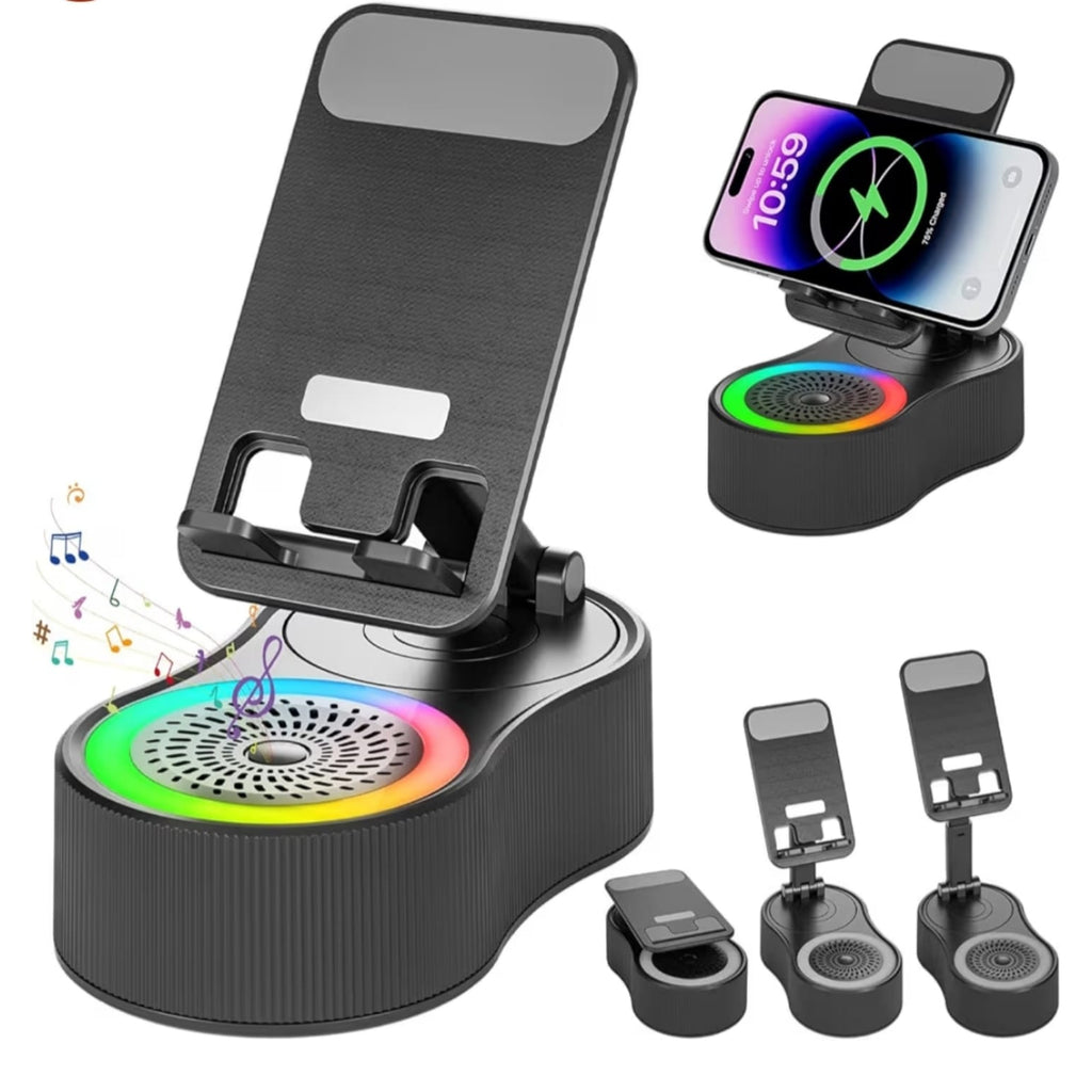 3 in 1 Bluetooth Speaker with Mobile Stand & Power Bank