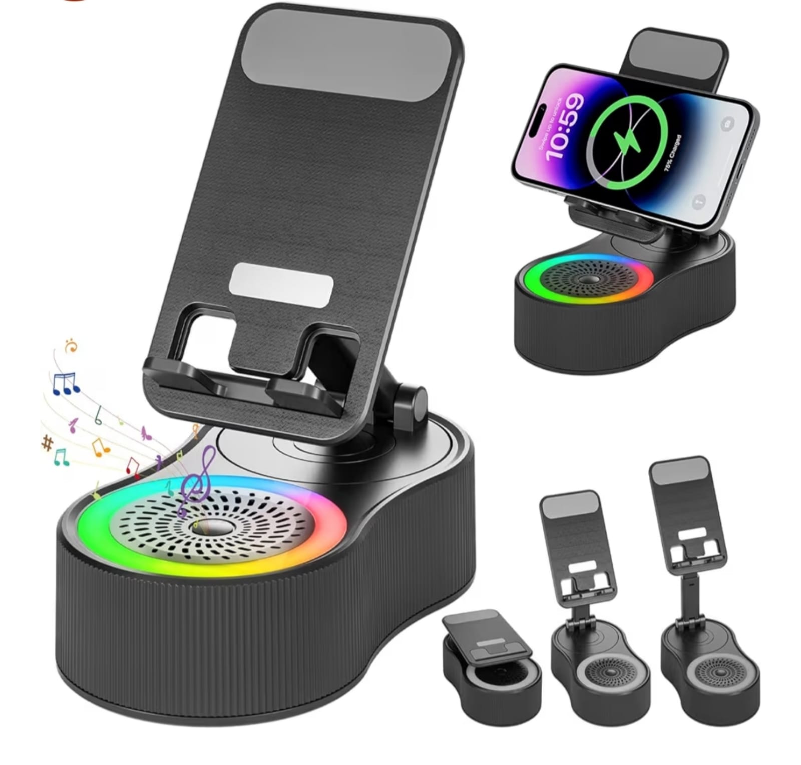3 in 1 Bluetooth Speaker with Mobile Stand & Power Bank