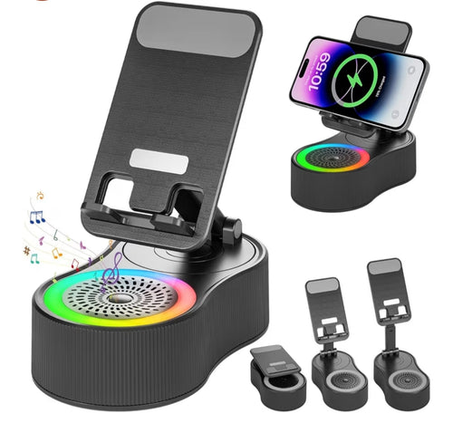 3 in 1 Bluetooth Speaker with Mobile Stand & Power Bank
