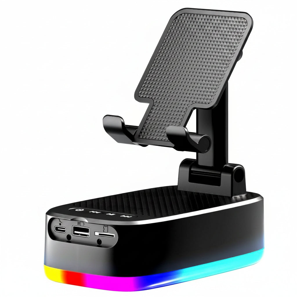 3 in 1 Bluetooth Speaker with Mobile Stand & Power Bank